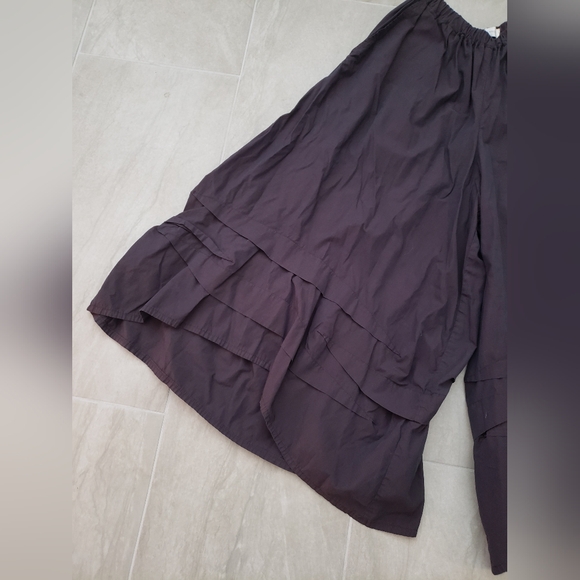 NWOT Krista Larson Taffeta Ruffle Wide Leg Pants One Size - Picture 4 of 12